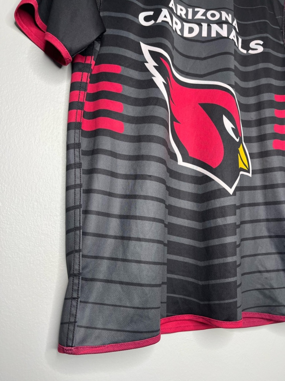 Arizona Cardinals Youth Red Black Legend Icon T-Shirt Jersey NFL Flag Football - Picture 4 of 5